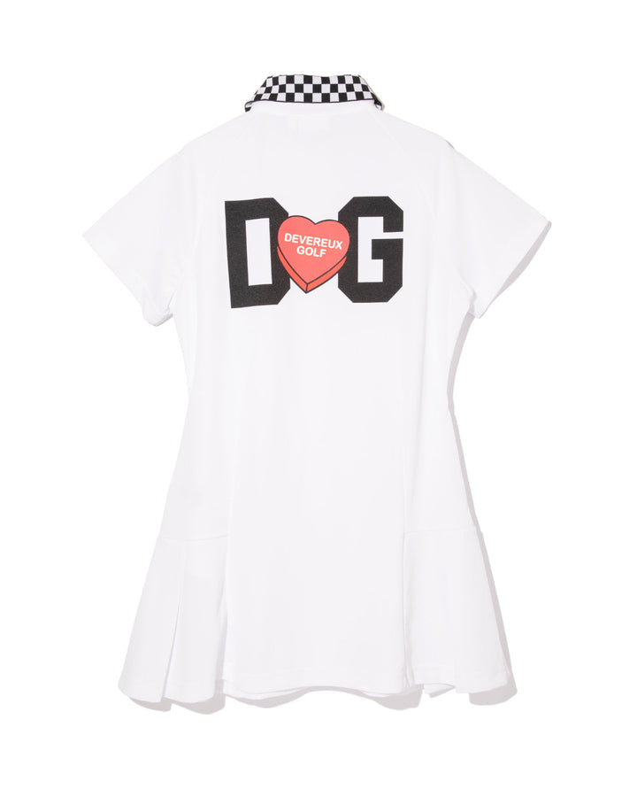 WOMEN Icon Checker Ribポロワンピース 763572570 WHITE