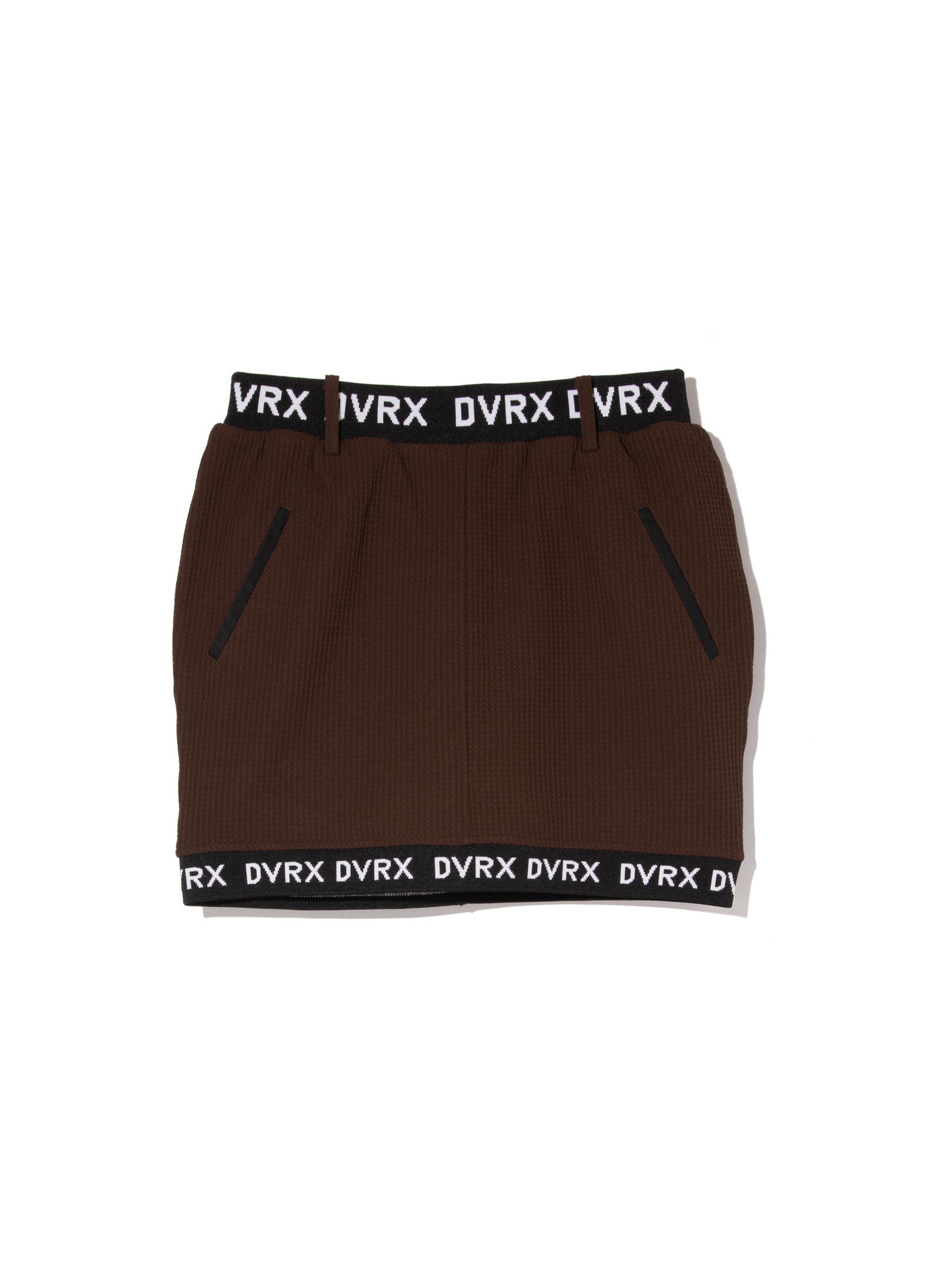 WOMEN Southern Drawワッフルロゴテープスカート 763572480-BROWN