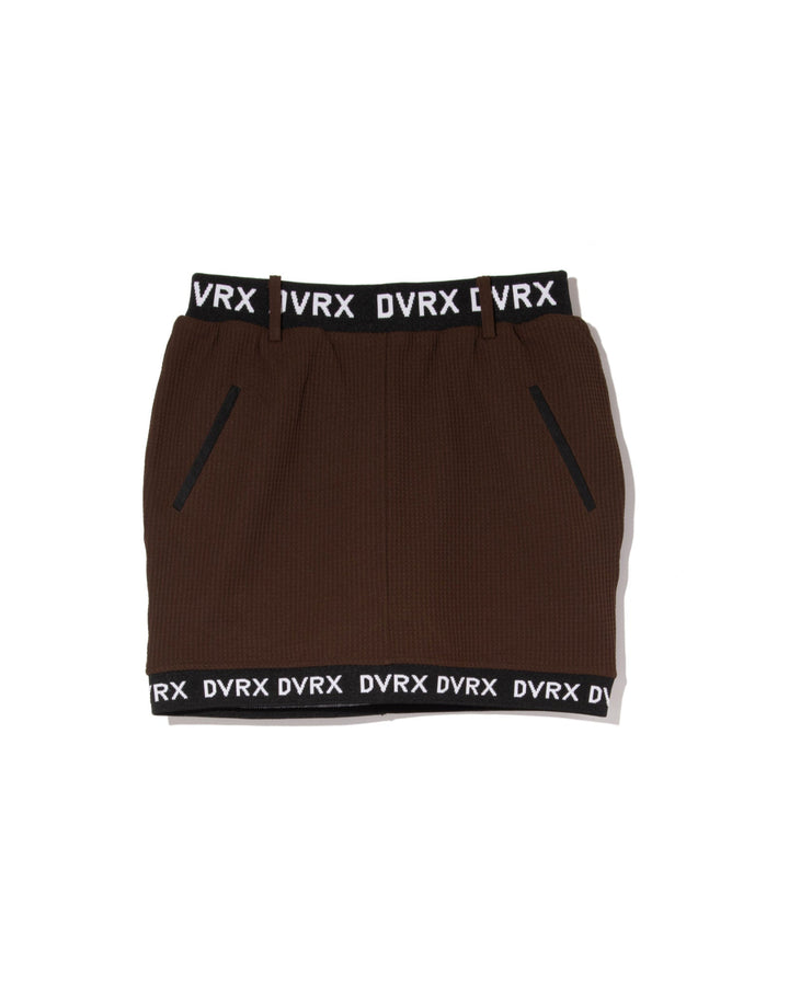 WOMEN Southern Drawワッフルロゴテープスカート 763572480-BROWN
