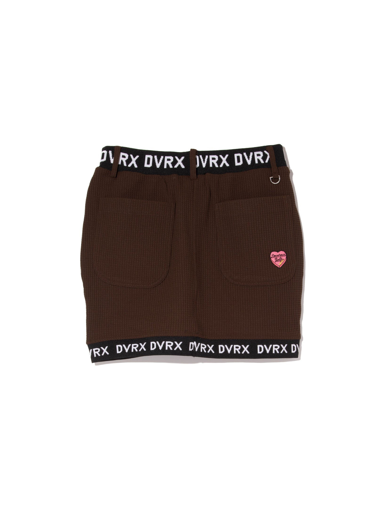 WOMEN Southern Drawワッフルロゴテープスカート 763572480-BROWN