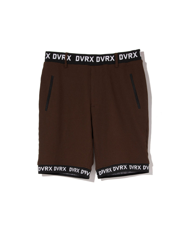 Southern Drawワッフルロゴテープショーツ 763572407-BROWN