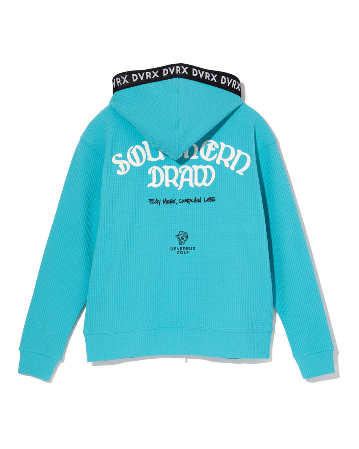 WOMEN Southern DrawワッフルFull Zipロゴテープフーディー 763572178-AQUA