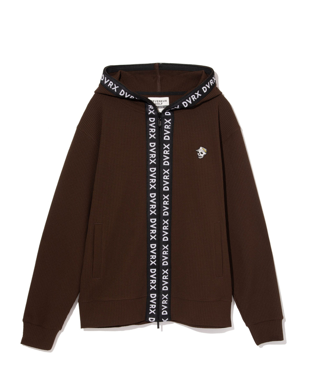 Southern DrawワッフルFull Zipロゴテープフーディー 763572110-BROWN