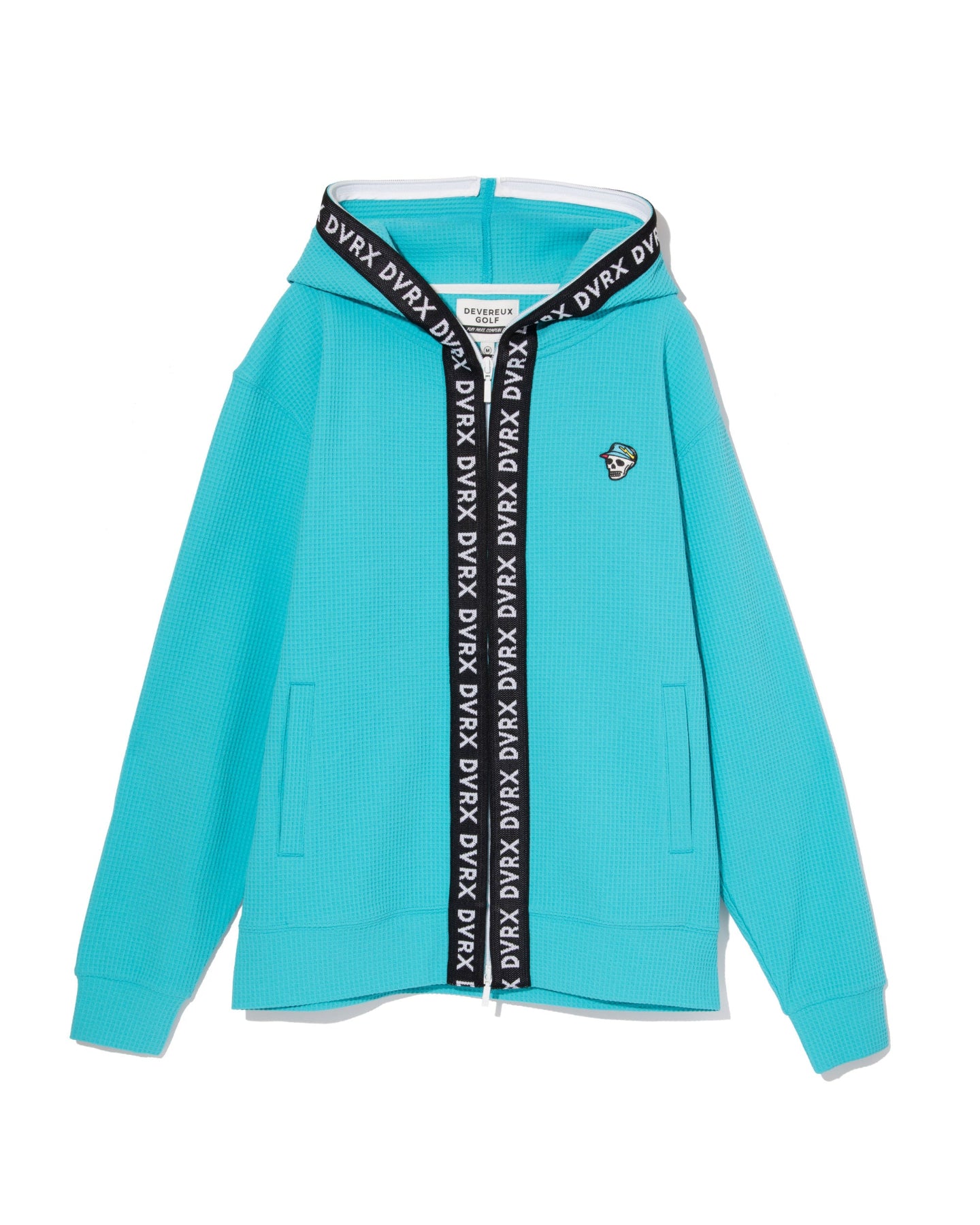 Southern DrawワッフルFull Zipロゴテープフーディー 763572110-AQUA