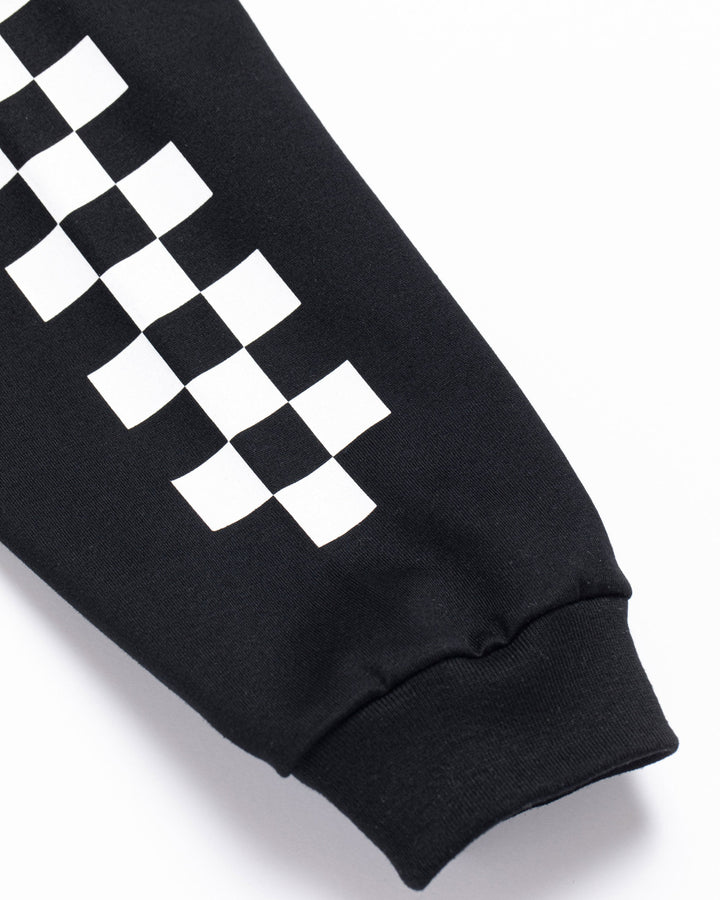 Logo Assorted ロングスリーブ モックネックTシャツ 763572022-BLACK