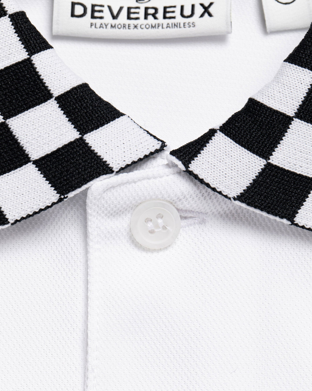 WOMEN Icon Checker Ribポロシャツ 763572083-WHITE