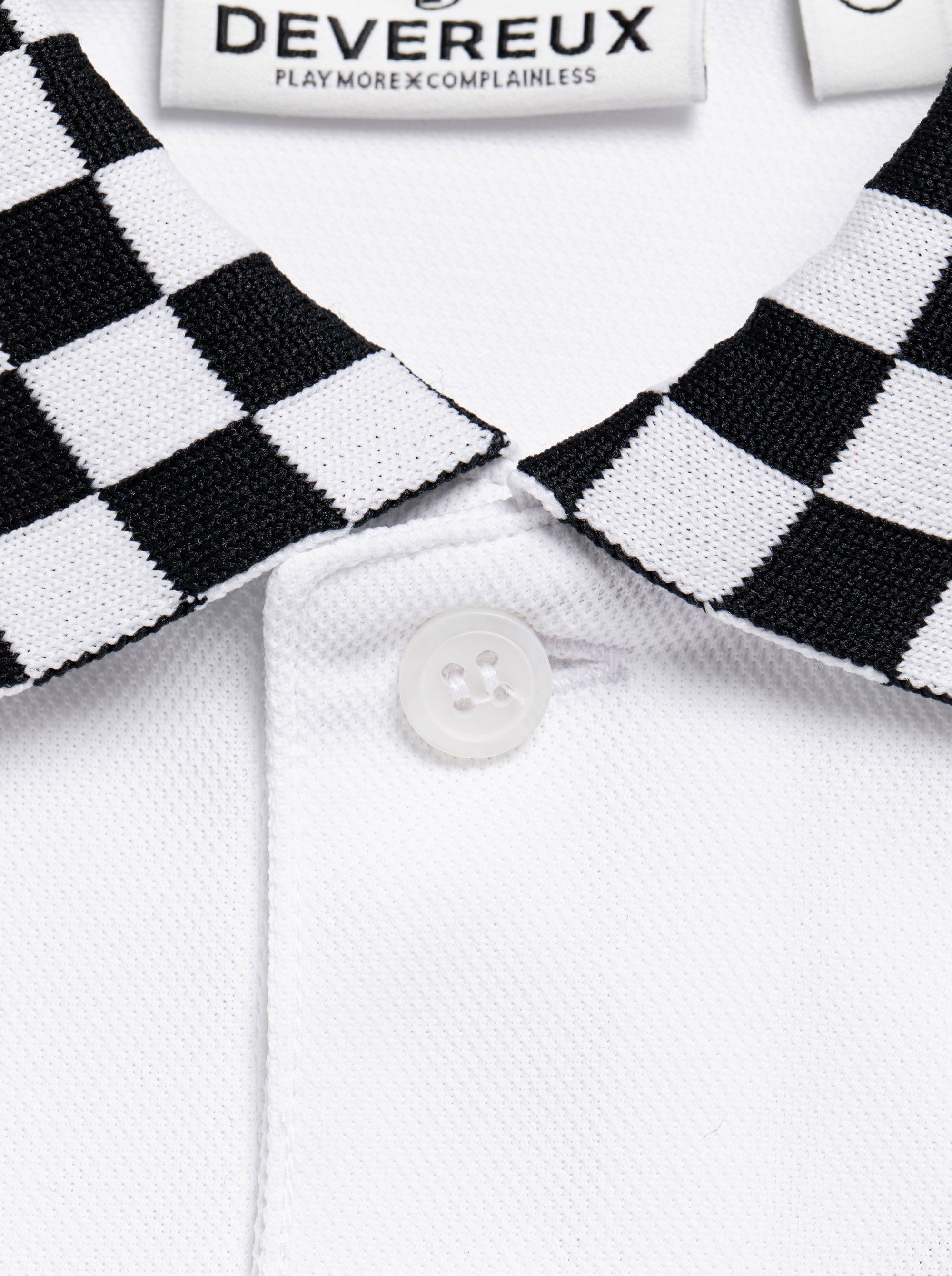 WOMEN Icon Checker Ribポロシャツ 763572083-WHITE