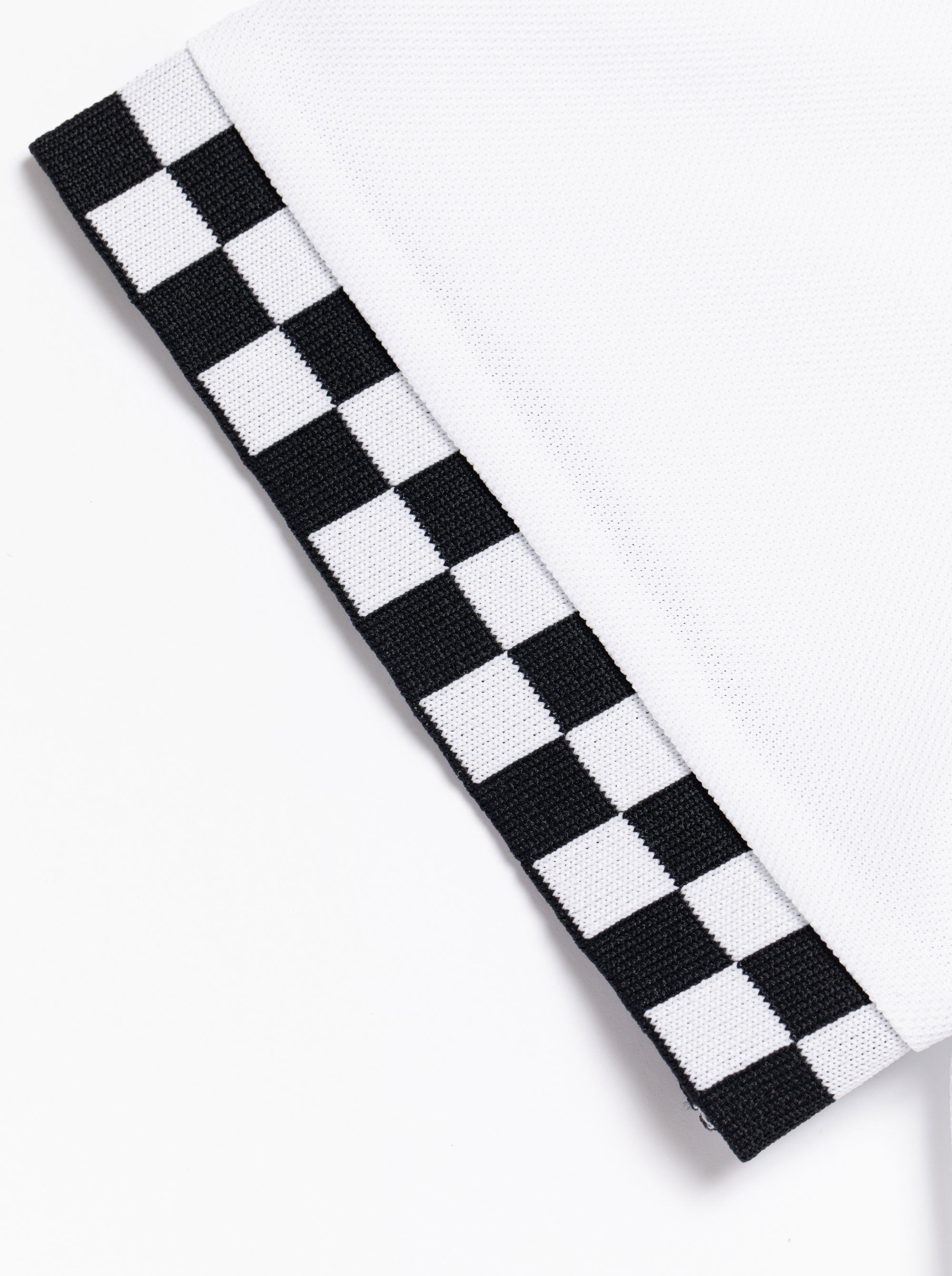 WOMEN Icon Checker Ribポロシャツ 763572083-WHITE