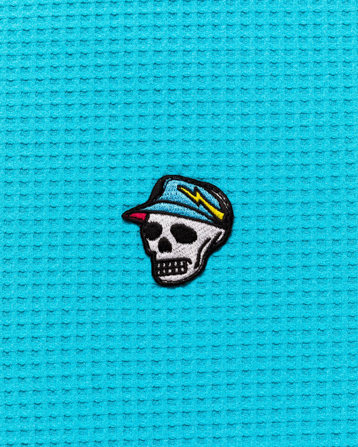 Southern DrawワッフルFull Zipロゴテープフーディー 763572110-AQUA