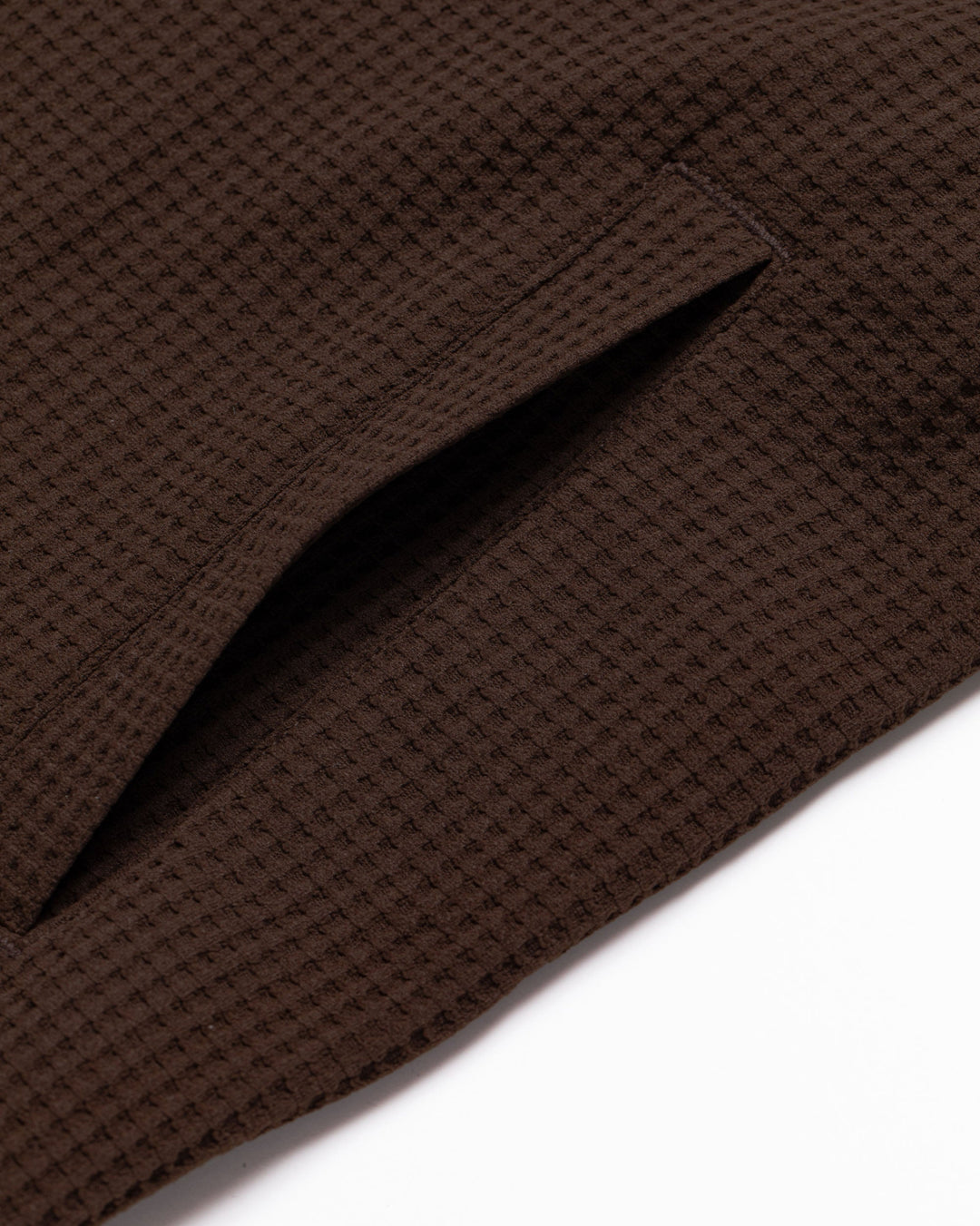 WOMEN Southern DrawワッフルFull Zipロゴテープフーディー 763572178-BROWN