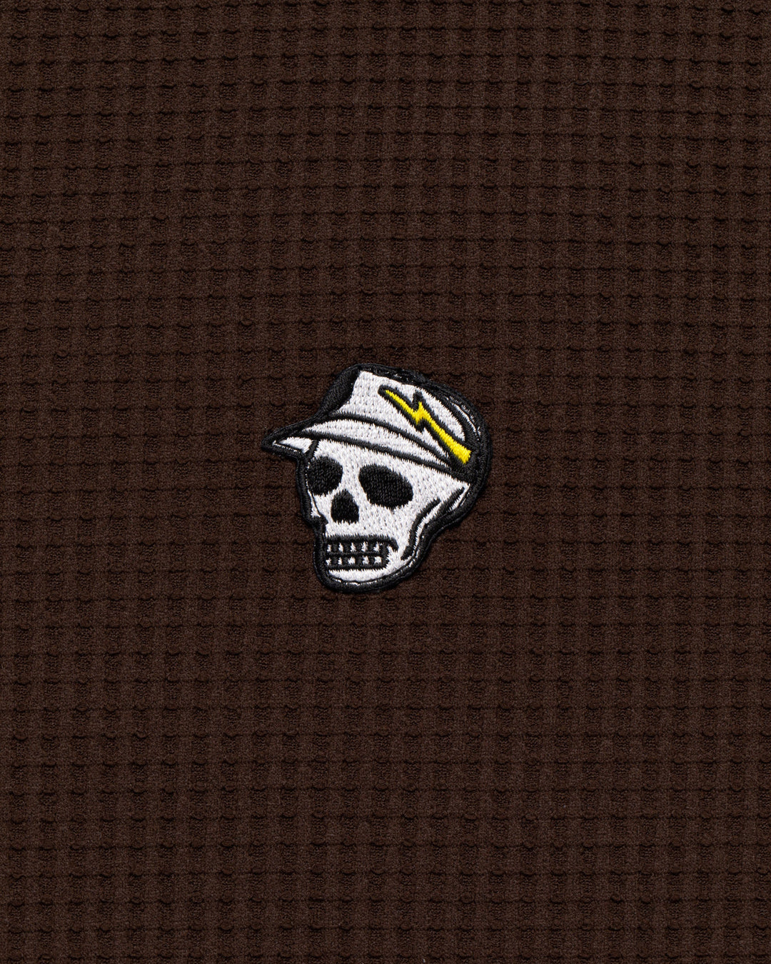 Southern DrawワッフルFull Zipロゴテープフーディー 763572110-BROWN