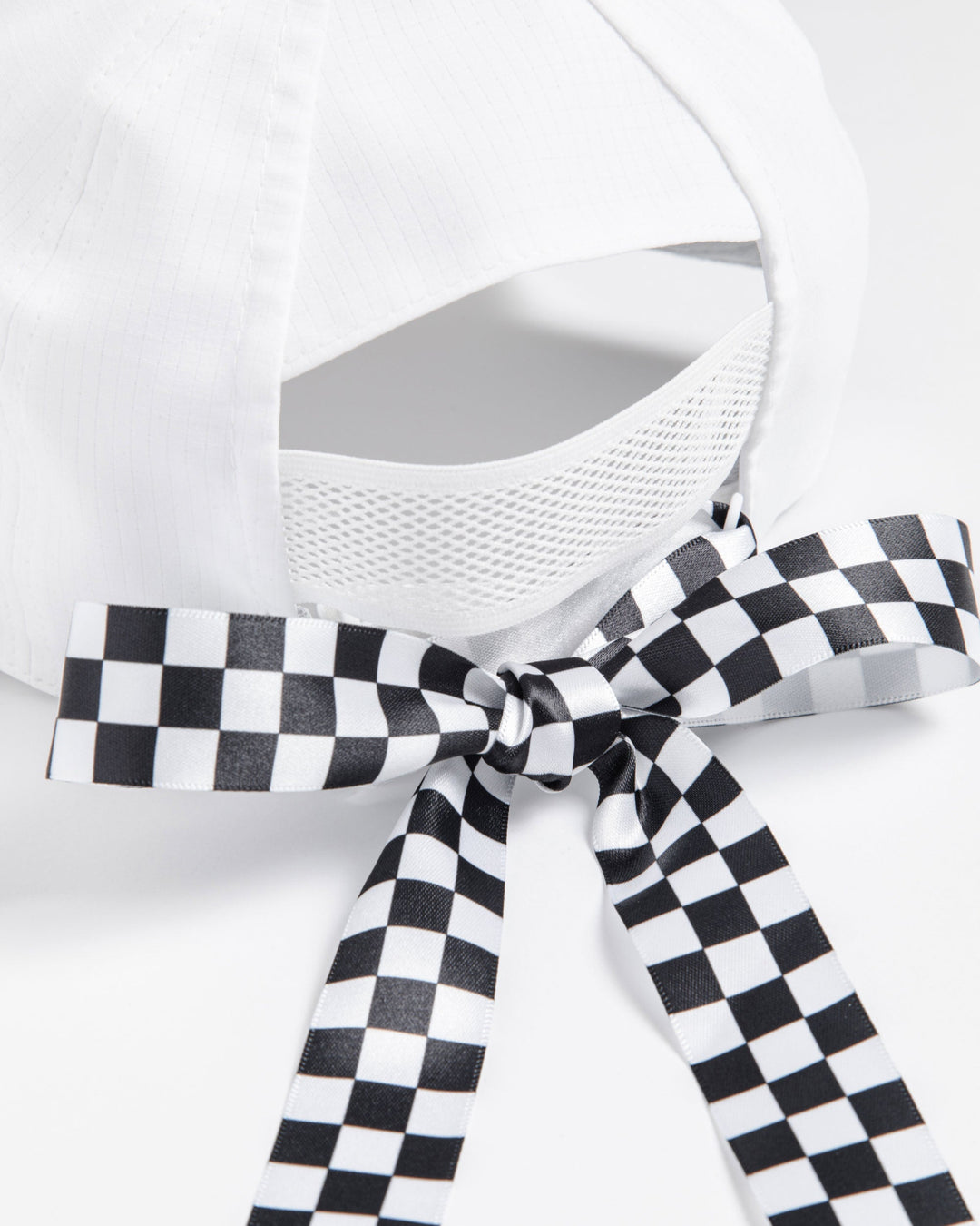 WOMEN Dot Air Basic Checker Ribbon Hat 763572805-WHITE