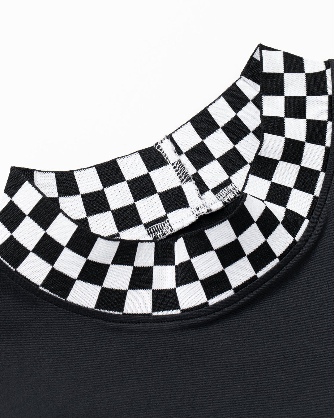 More TripチェッカーリブモックTEE 763572019-BLACK