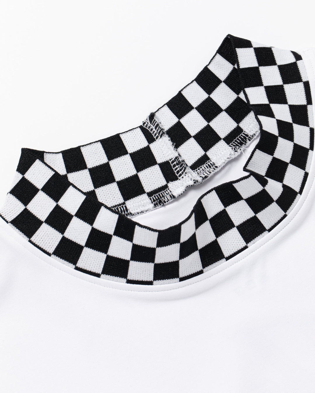 More TripチェッカーリブモックTEE 763572019-WHITE