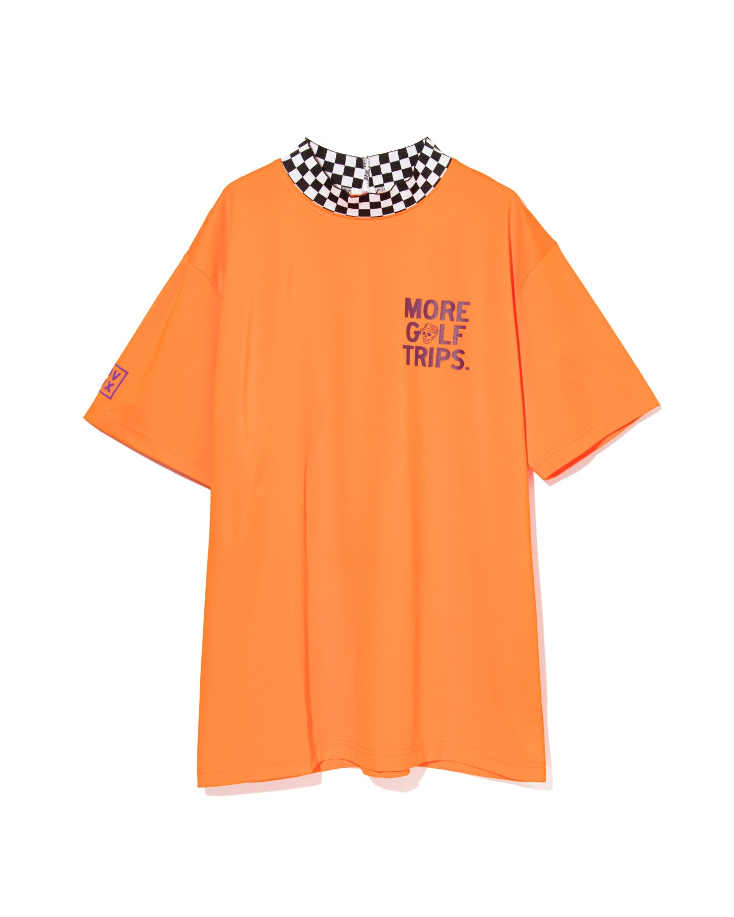 More TripチェッカーリブモックTEE 763572019-ORANGE