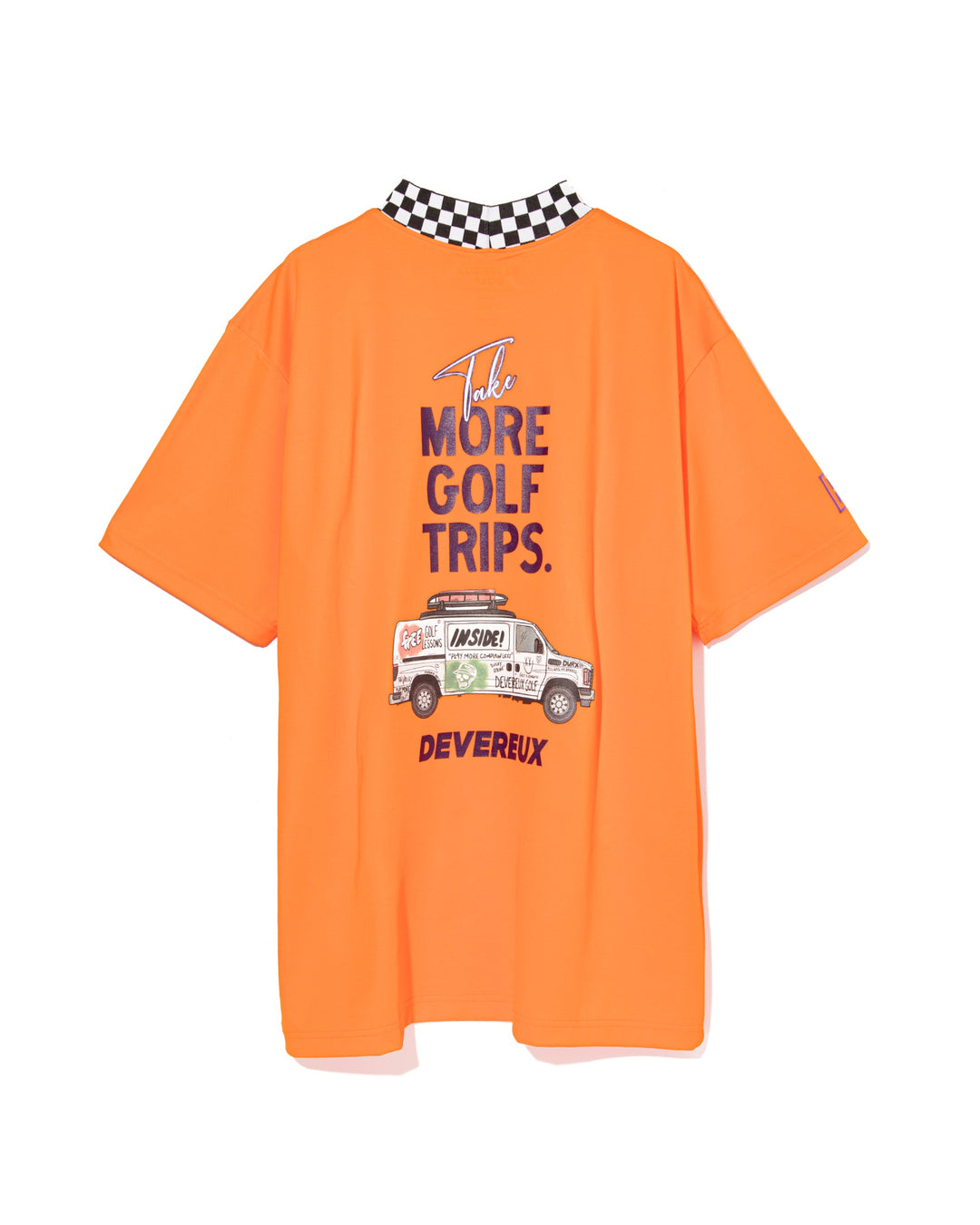 More TripチェッカーリブモックTEE 763572019-ORANGE