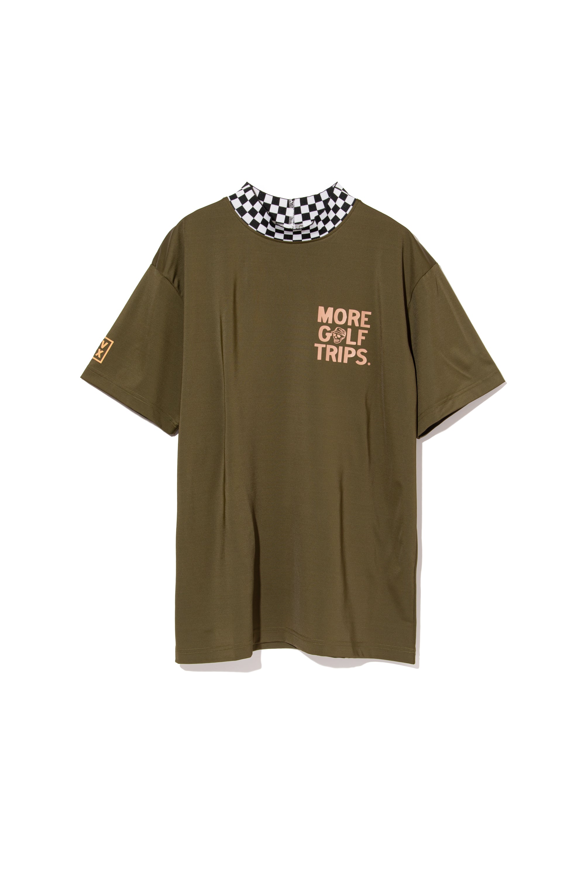 More TripチェッカーリブモックTEE 763572019-KHAKI