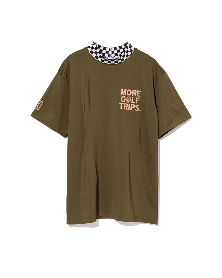 More TripチェッカーリブモックTEE 763572019-KHAKI
