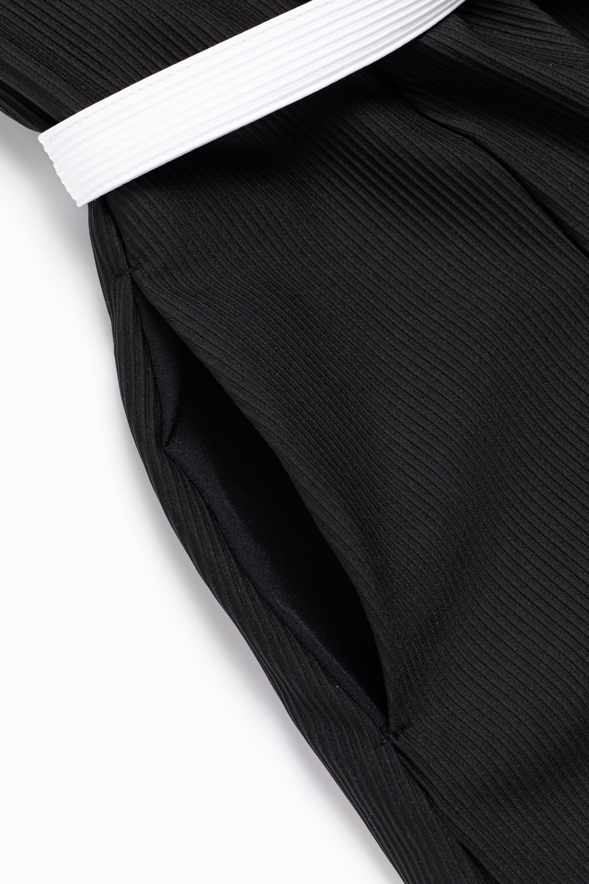 WOMEN Lucky than Goodノースリーブハーフジップリブカラーワンピース  763572572-BLACK
