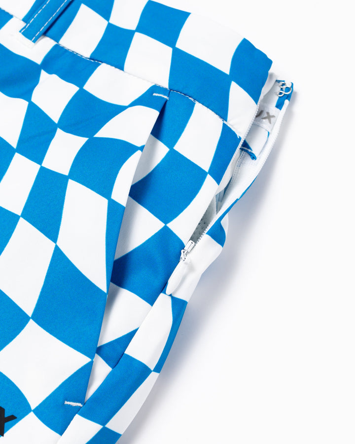 WOMEN DVRX Deform Checker Pleatedスカート 763572479 WHITE×AQUA