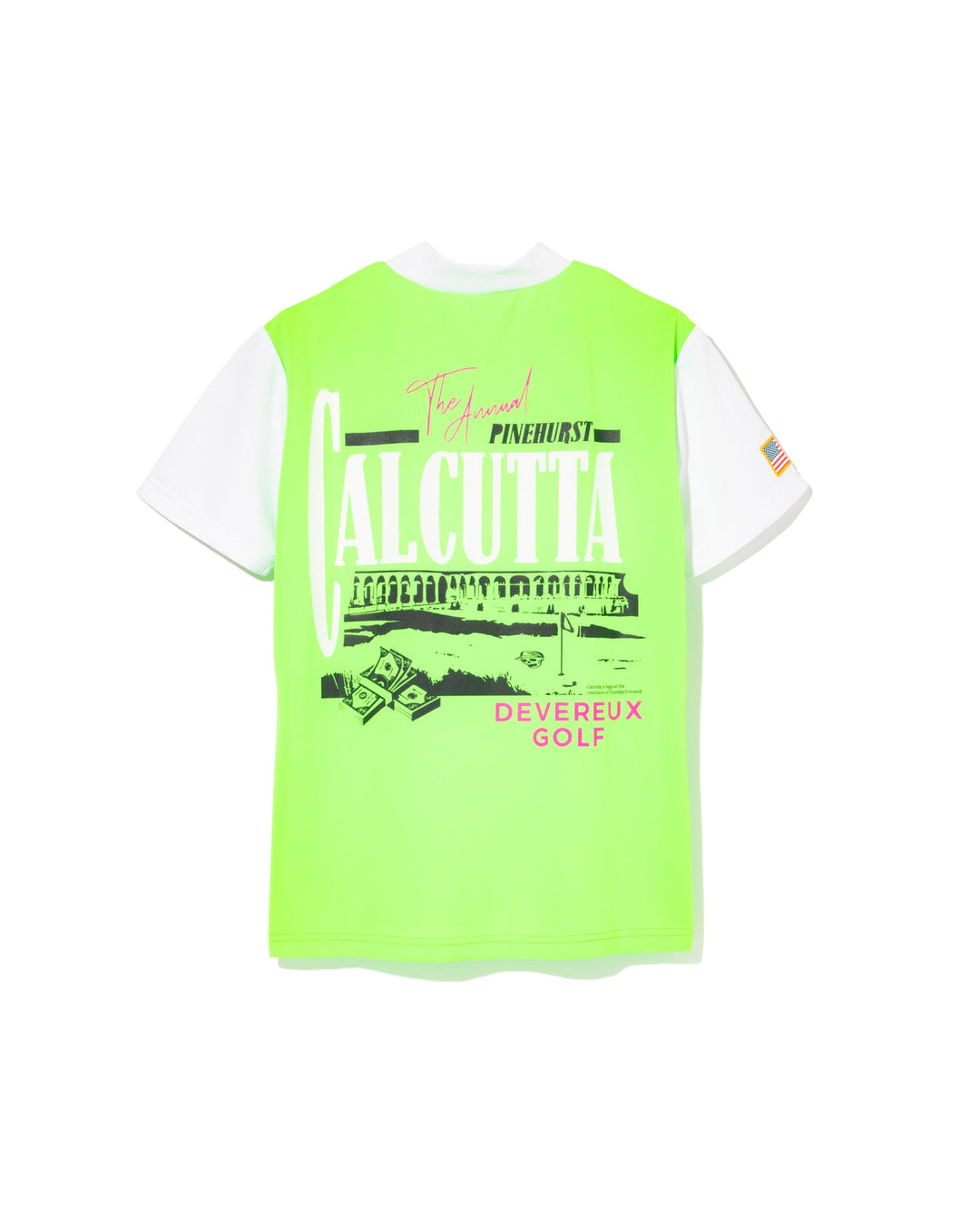 WOMEN USカルカッタモックネックTEE 763572080 GREEN×WHITE