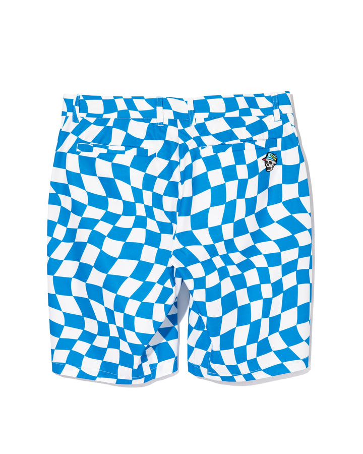 DVRX Deform Checkerショーツ 763572405-WHITE x AQUA