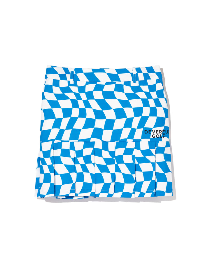 WOMEN DVRX Deform Checker Pleatedスカート 763572479 WHITE×AQUA