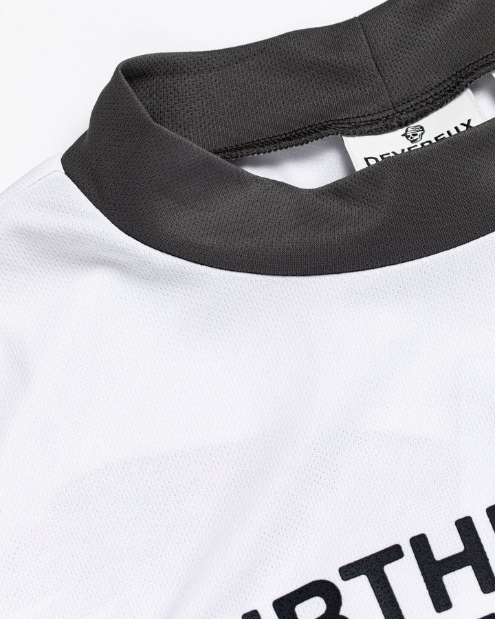 US Fly EagleモックネックTEE 763572013 WHITE×GRAY