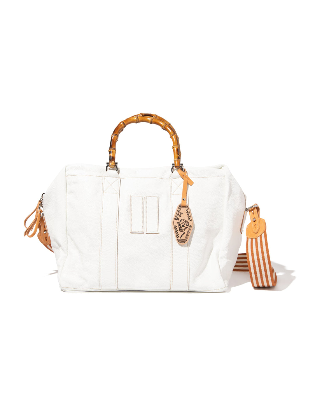 【DEVEREUX × MANIKOMIO】 38 bamboo leather aviators kit bag 763572830 WHITE