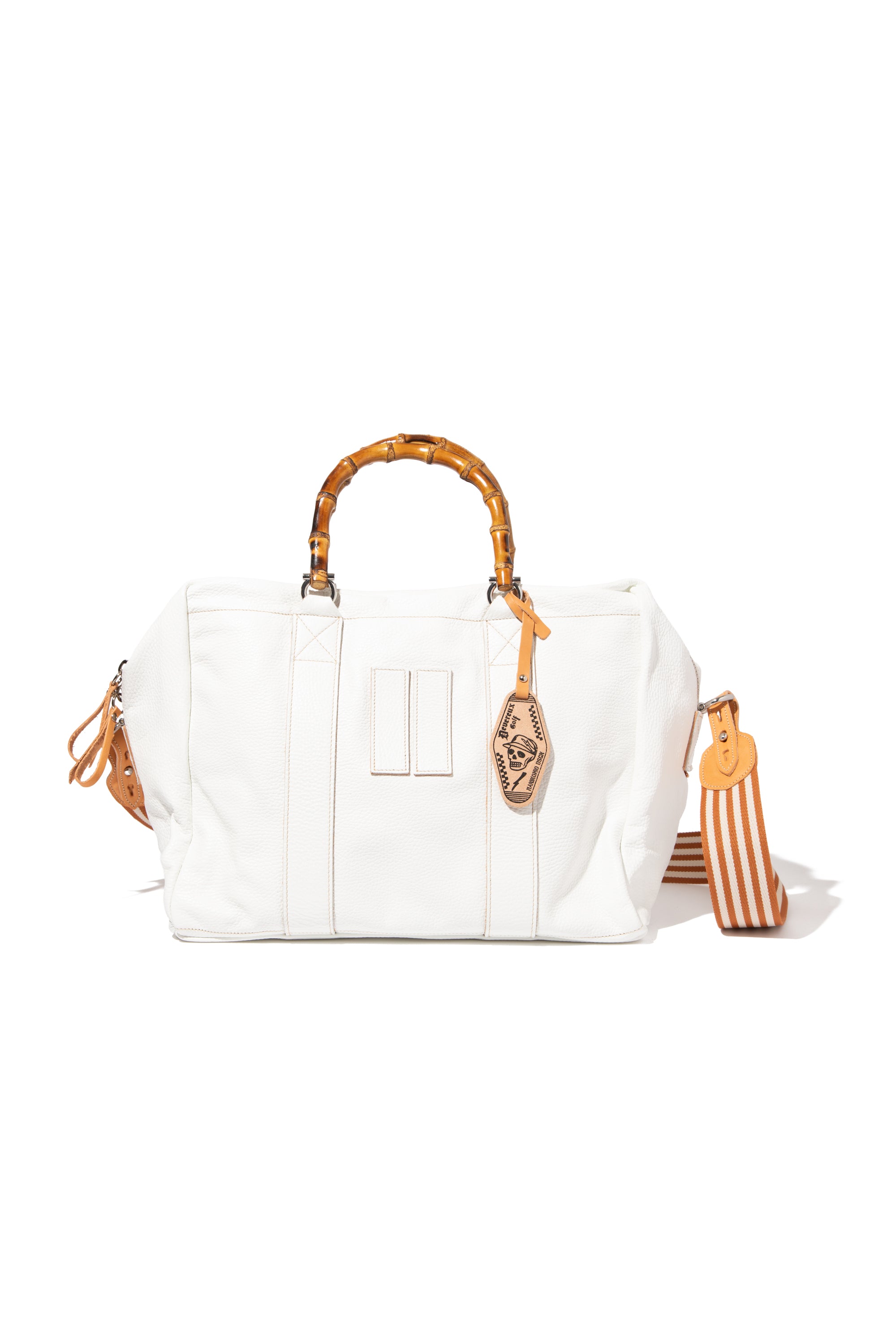 【DEVEREUX × MANIKOMIO】 38 bamboo leather aviators kit bag 763572830 WHITE