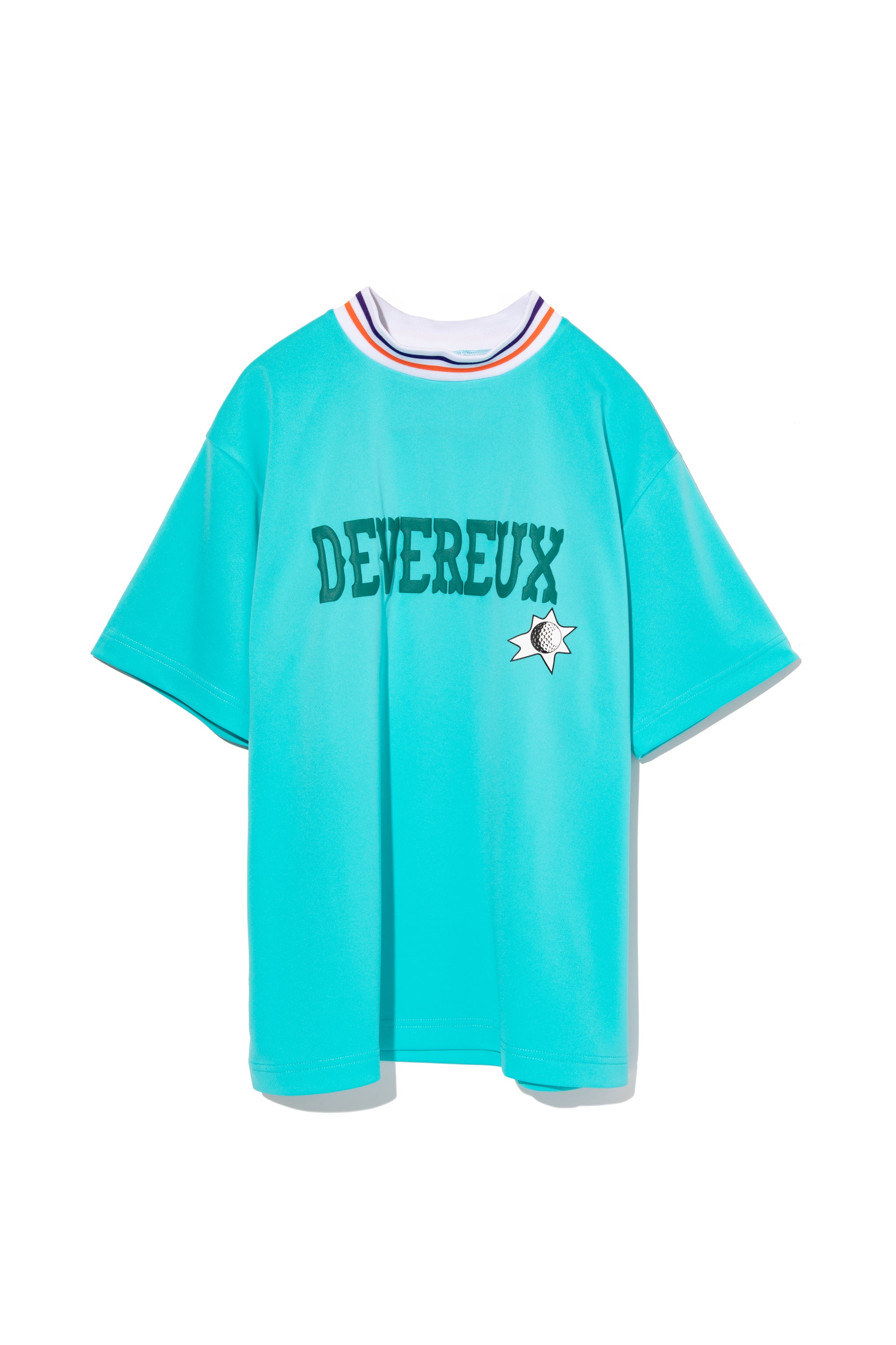 ARIZONA StingerリブモックネックTEE AQUA