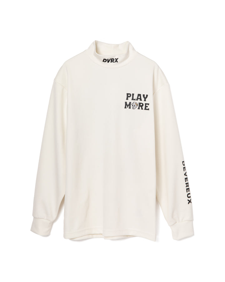 Stinger fitted リブモック ロングスリーブ 075754012-WHITE