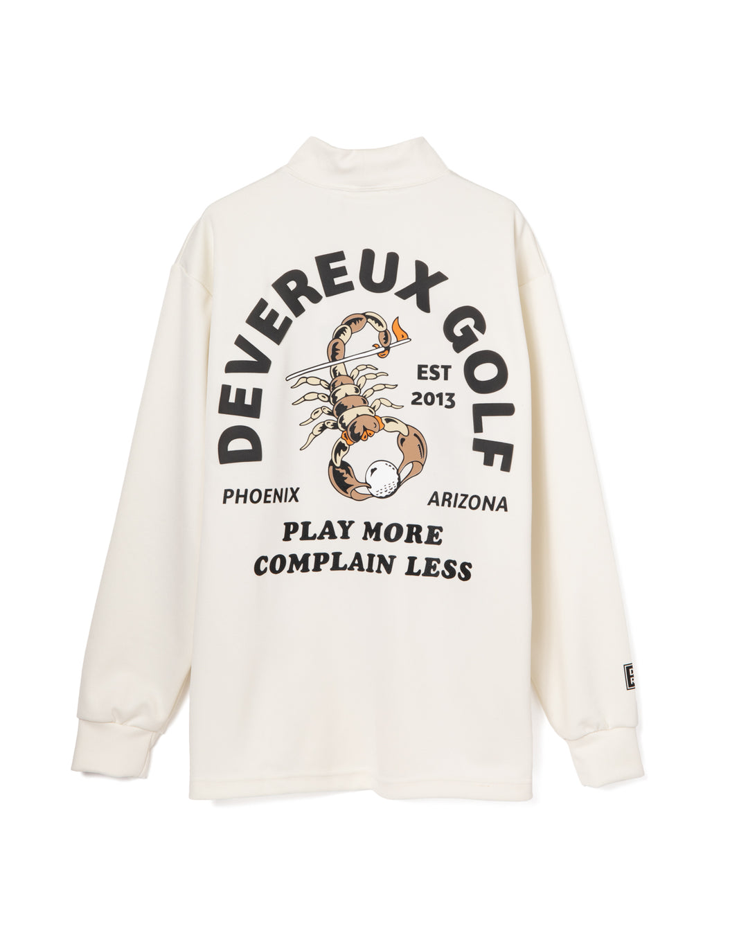 Stinger fitted リブモック ロングスリーブ 075754012-WHITE