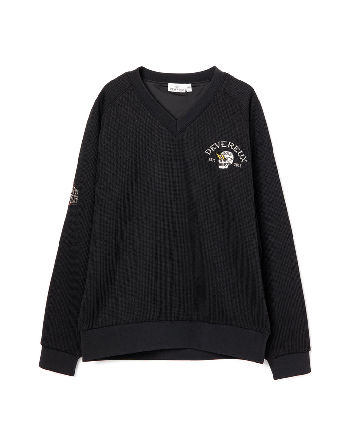 ショッカースカルクォーターゲージ 裏付きプルオーバー 075754015-BLACK