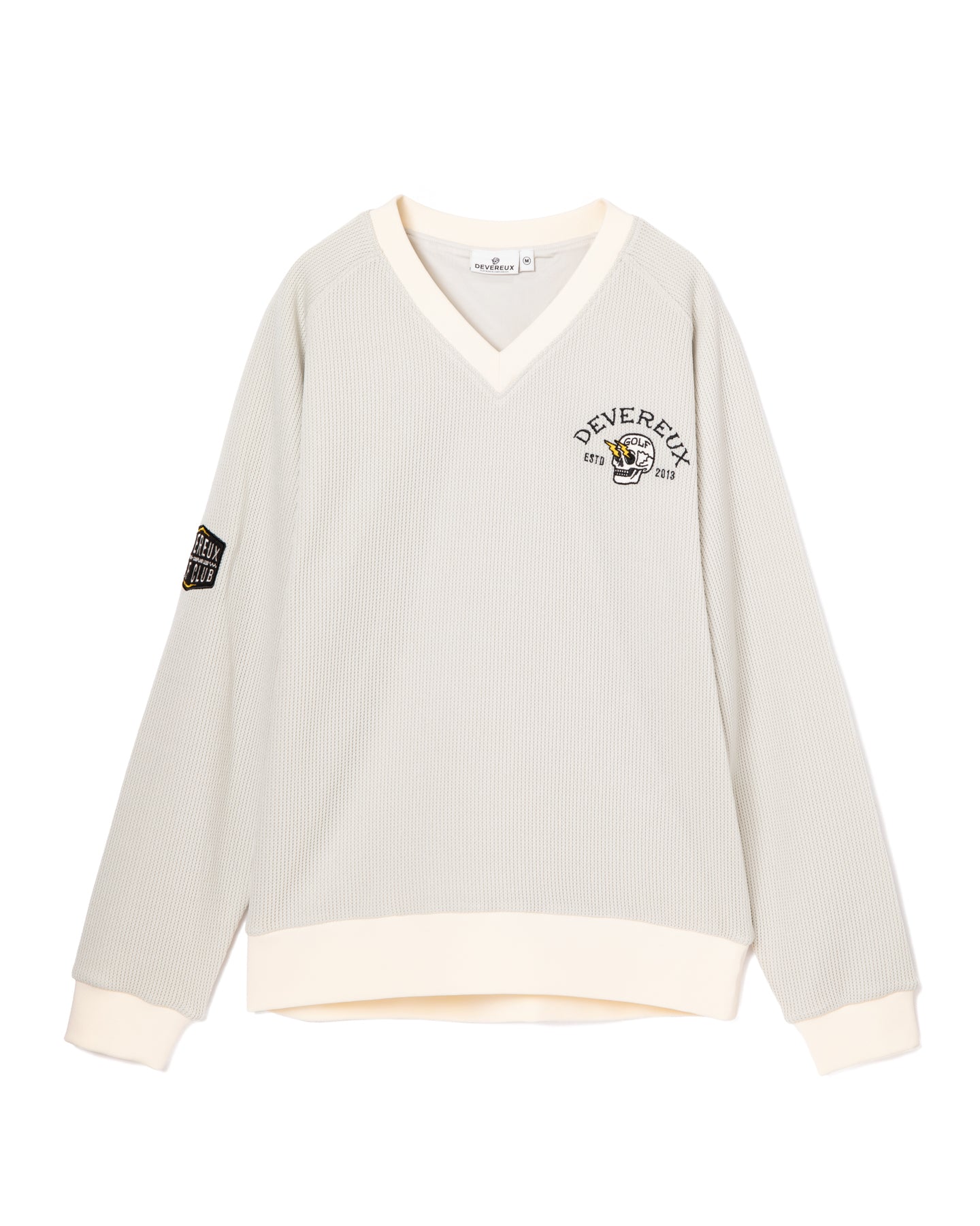 ショッカースカルクォーターゲージ 裏付きプルオーバー 075754015-WHITE