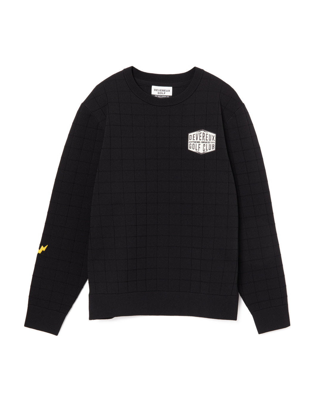 ショッカースカルミラノリブアイレットクルーニット 075754703-BLACK