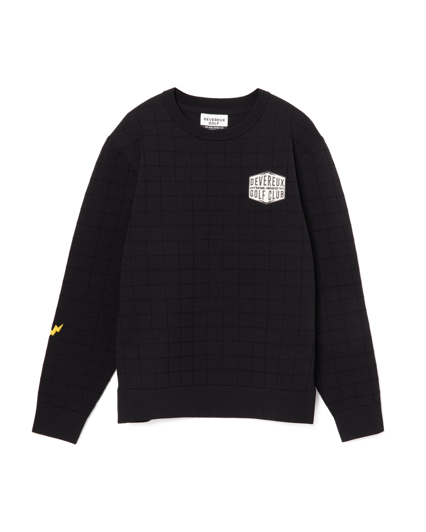 ショッカースカルミラノリブアイレットクルーニット 075754703-BLACK