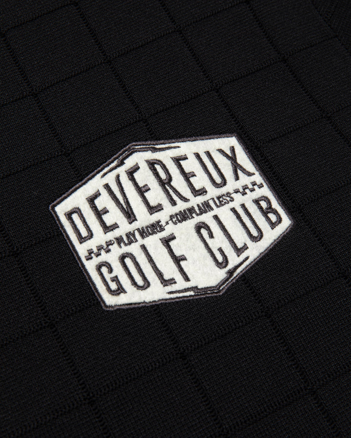 ショッカースカルミラノリブアイレットクルーニット 075754703-BLACK