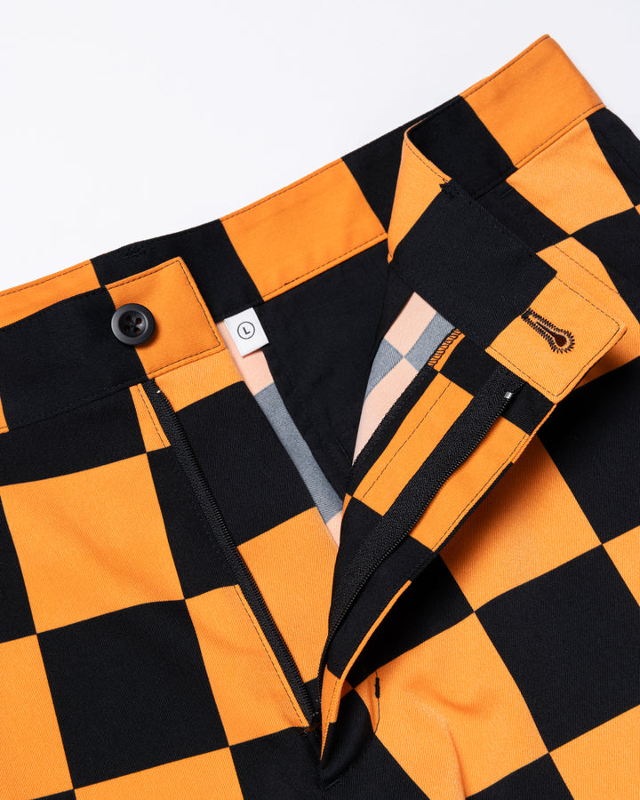 DVG CHECK MATE HALF PANTS 075762410-ORANGE