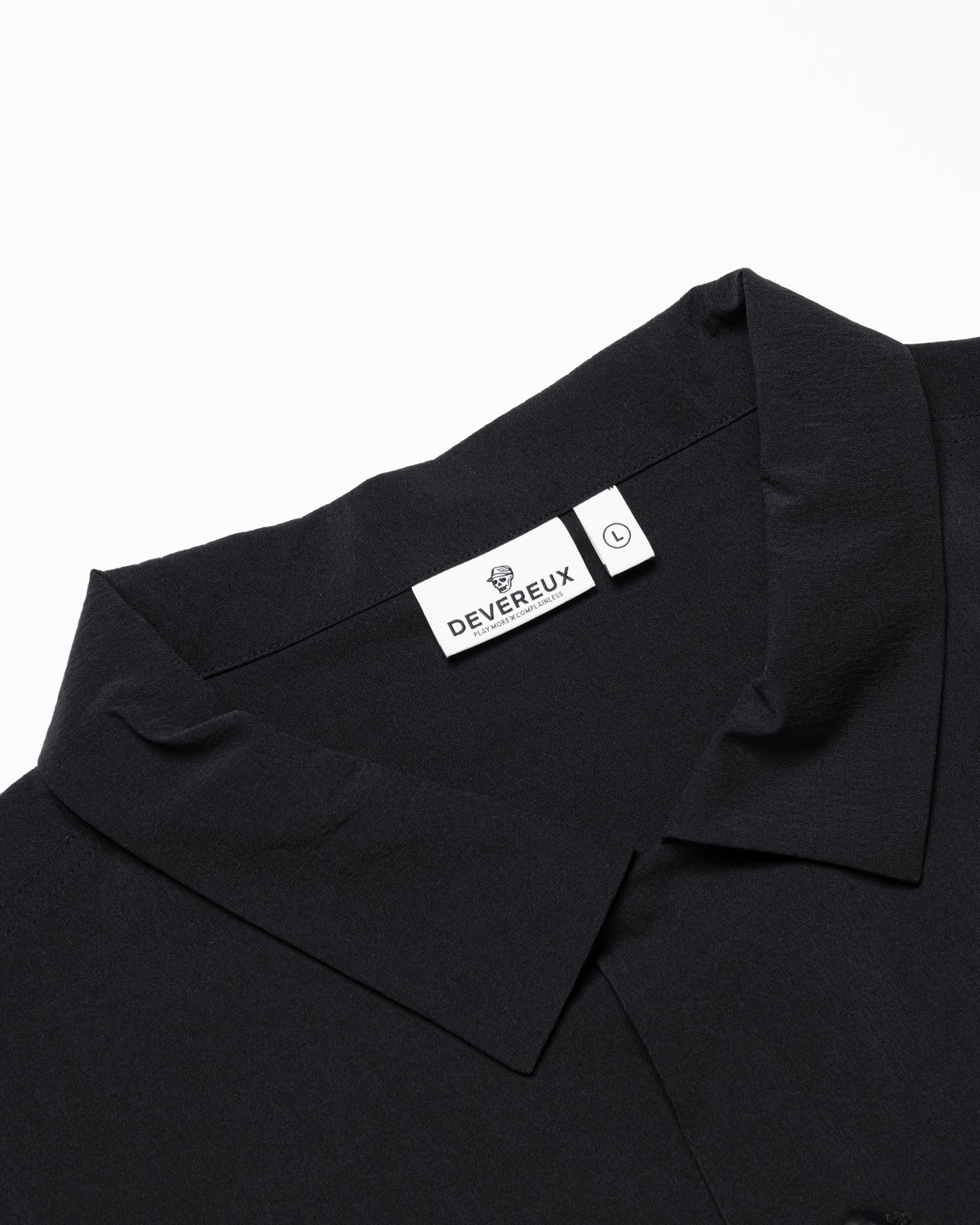 DVG Wrinkle Stretch OPEN collar SHIRT 075762202-BLACK – DEVEREUX