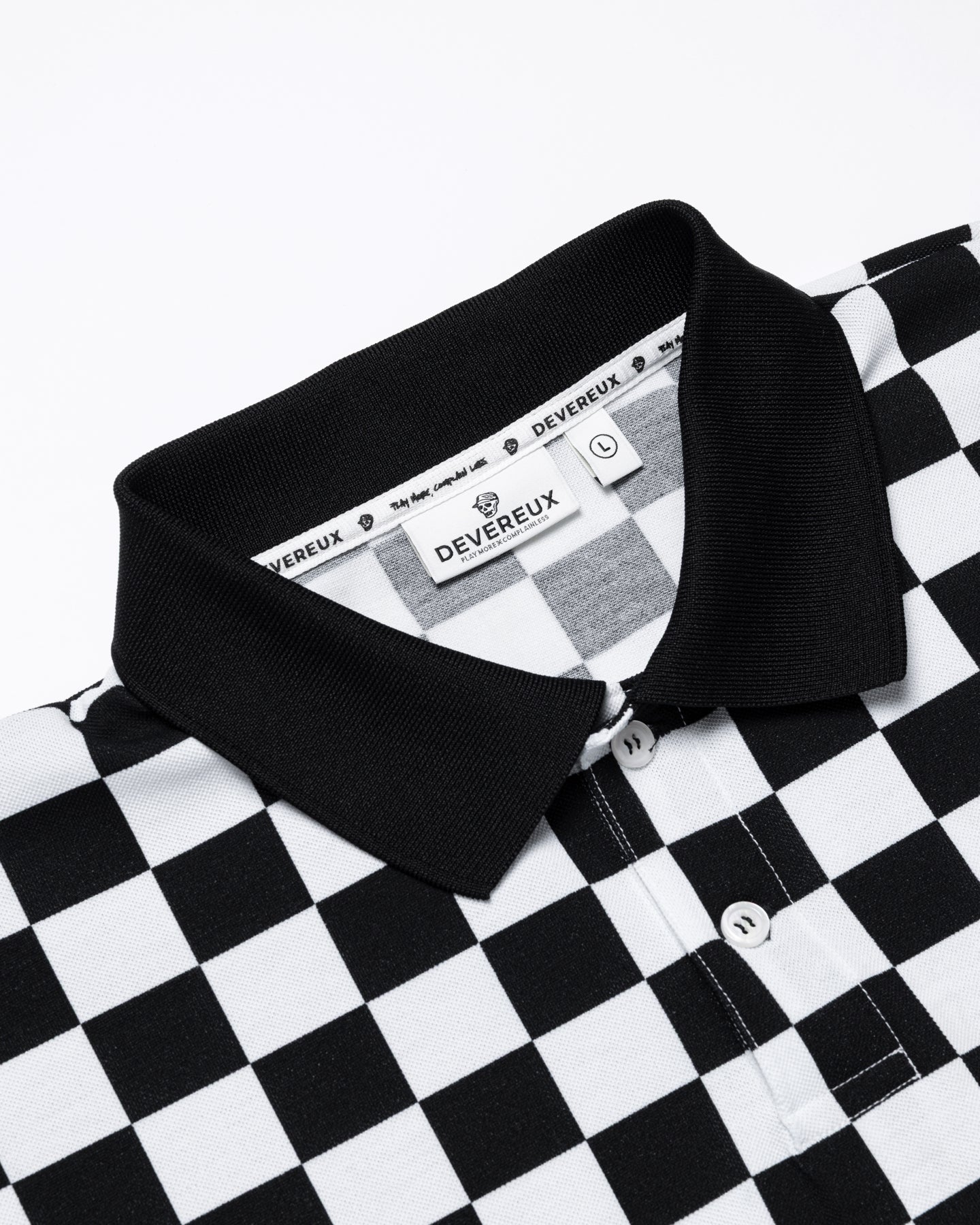DVG CHECK MATE POLO 075762021-WHITE – DEVEREUX JAPAN OFFICIAL