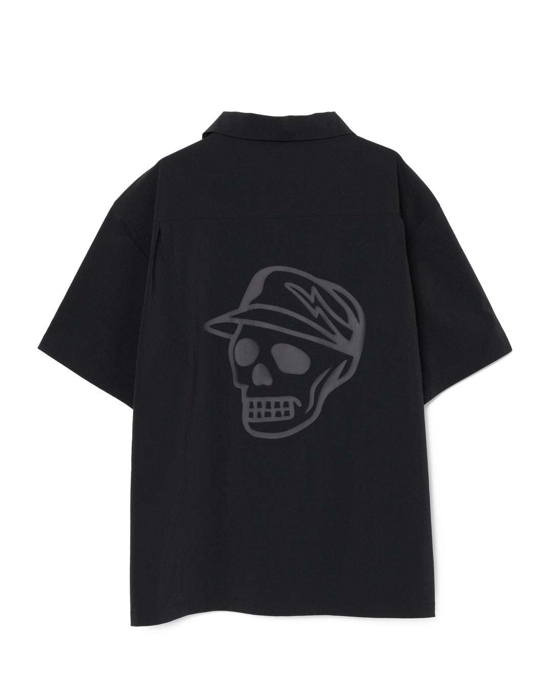 DVG Wrinkle Stretch OPEN collar SHIRT 075762202-BLACK