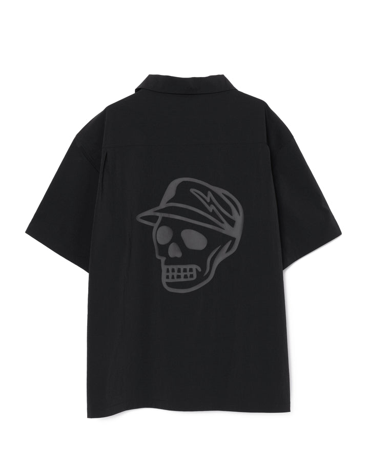 DVG Wrinkle Stretch OPEN collar SHIRT 075762202-BLACK