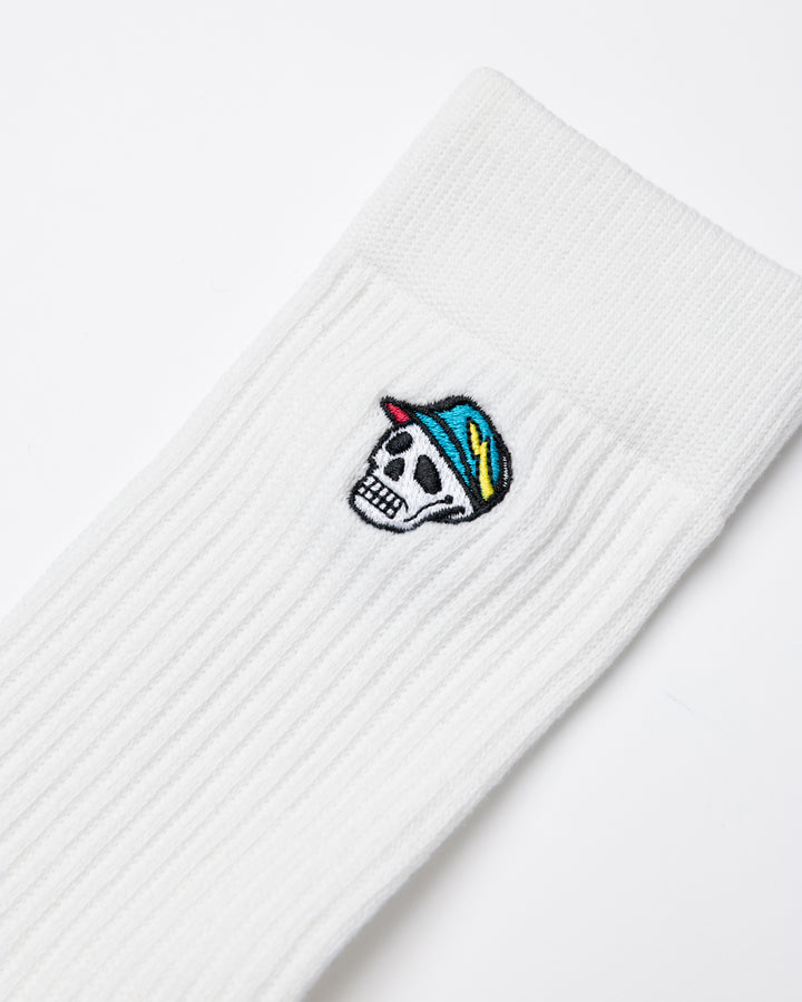 DVG SKULL CD SOCKS 075762806-WHITE