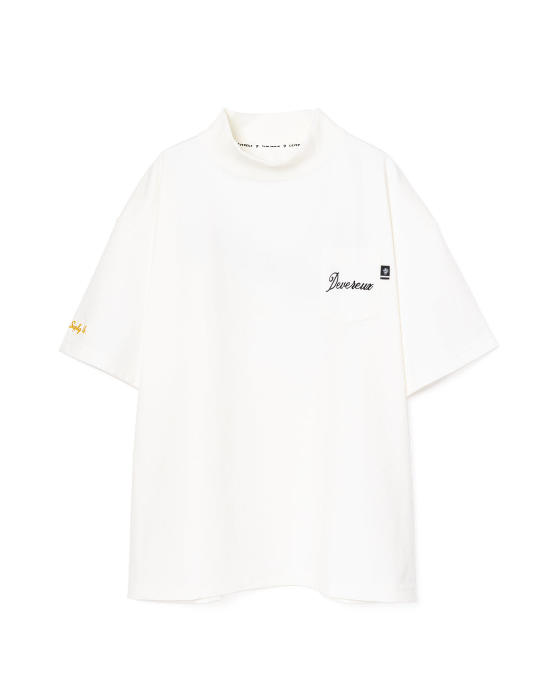 DVG OVER FIT POCKET MOCK Tee 075764014-WHITE