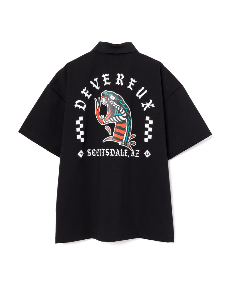 DVG OVER FIT SNAKE POLO 075764013-BLACK