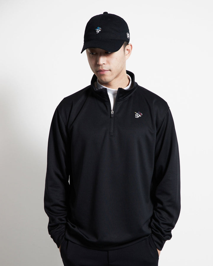 ハーフジップPO 763472019-BLACK