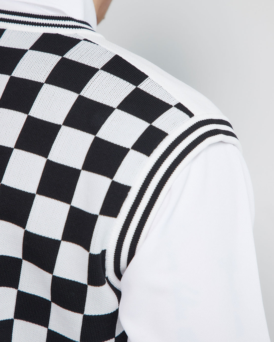 Café Racer Checker Vest 763472705-WHITE