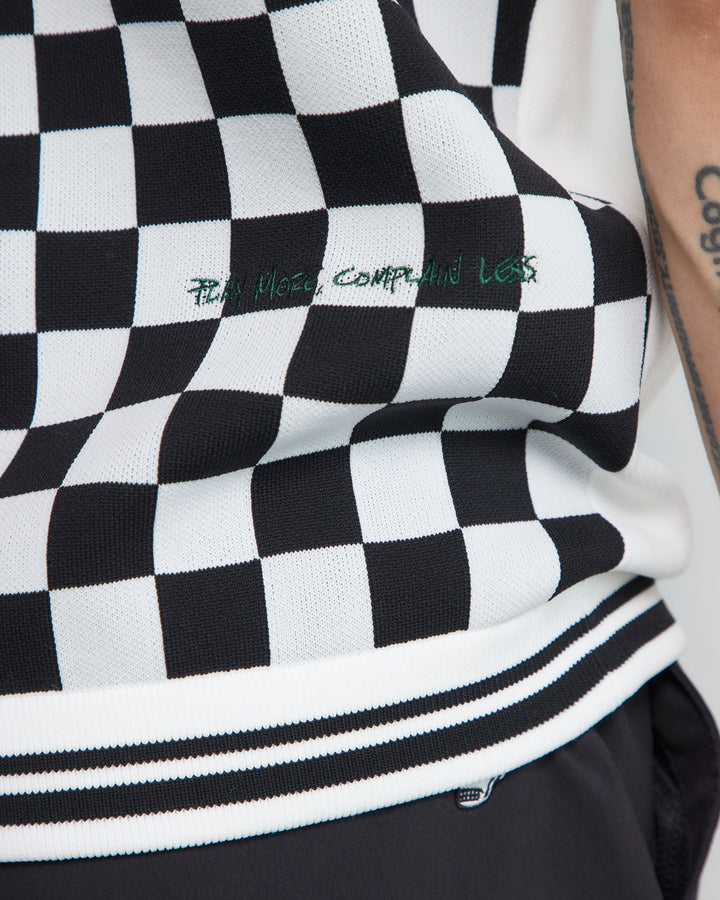 Café Racer Checker Vest 763472705-WHITE