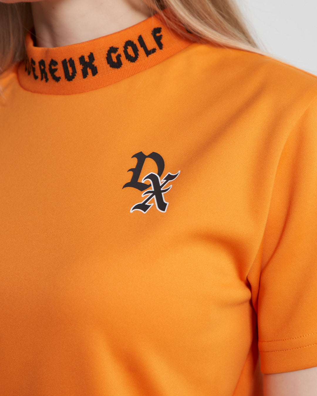 WOMEN ジャガードロゴモックS/S 763472079-ORANGE